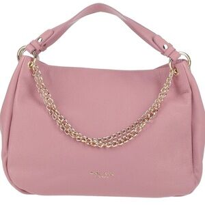 MARC ELLIS Leather Tote Bag Large Logo Chain Straps Zipped NWT